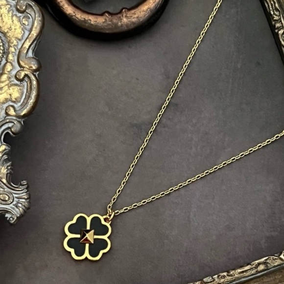 KATE SPADE • Spade and Studs Enamel Pendant Necklace - Picture 4 of 4